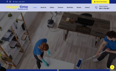 happytimecleaningservices.com.au screenshot