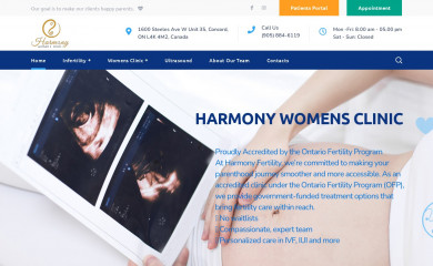 harmonywomensclinic.com screenshot