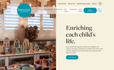 harmonylearning.com.au screenshot