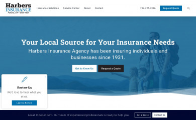 harbersins.com screenshot