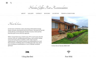 hardengolfersrestaccommodation.com.au screenshot