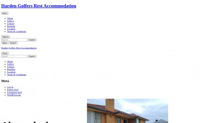 hardengolfersrestaccommodation.com.au screenshot