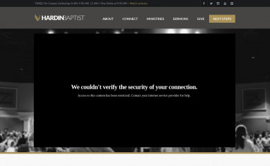 hardinbaptist.org screenshot