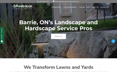 hardrocklandscaping.ca screenshot