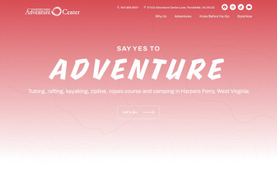 harpersferryadventurecenter.com screenshot