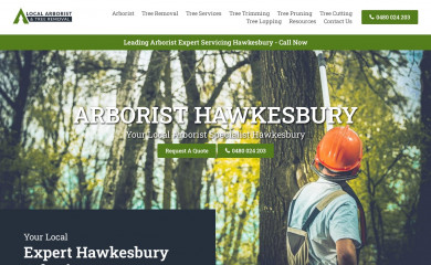 hawkesburytreecutting.com.au screenshot