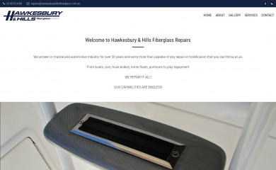 hawkesburyhillsfiberglass.com.au screenshot
