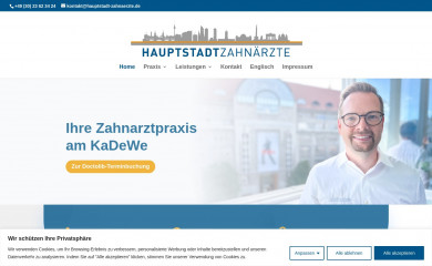 hauptstadt-zahnaerzte.de screenshot