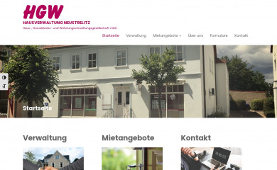 hausverwaltung-neustrelitz.de screenshot