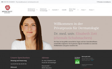 hautarzt-schuhmachers.de screenshot