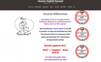 hayfield-samoyed.at screenshot