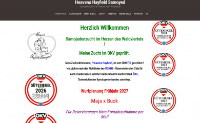 hayfield-samoyed.at screenshot
