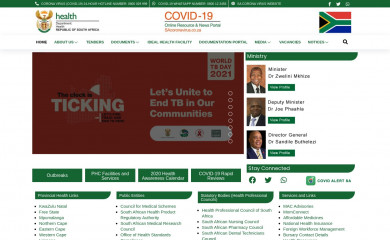 health.gov.za screenshot