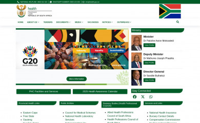 health.gov.za screenshot