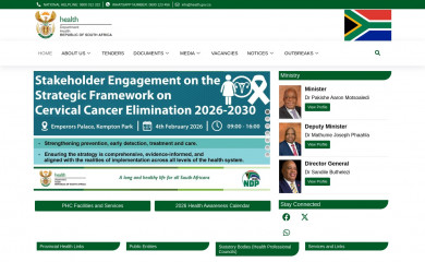 health.gov.za screenshot