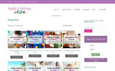 http://healthandwellnessplr.com screenshot