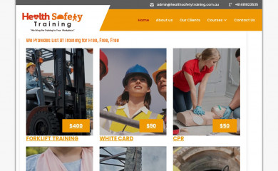 healthsafetytraining.com.au screenshot