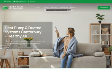 healthyair.co.nz screenshot