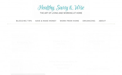 healthysavvyandwise.com screenshot