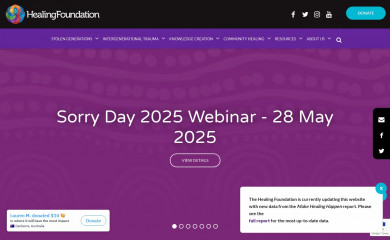 healingfoundation.org.au screenshot