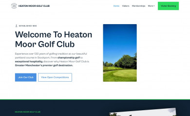 heatonmoorgolfclub.co.uk screenshot