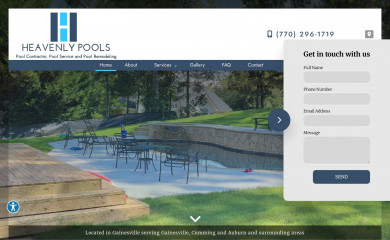 heavenlypoolsga.com screenshot