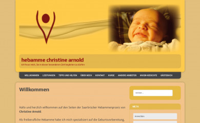 hebammenpraxis-christine-arnold.de screenshot