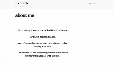 hellomynameiszen.com screenshot