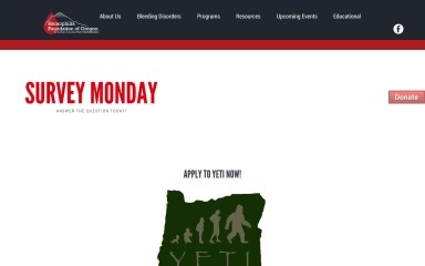 hemophiliaoregon.org screenshot