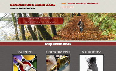hendersonshardware.com screenshot