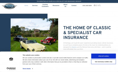 heritagecarinsurance.co.uk screenshot