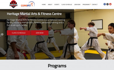 heritagemartialarts.com screenshot