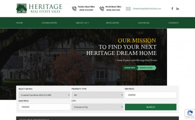 heritagerealestatesales.com screenshot