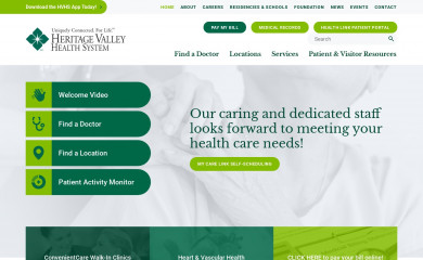 heritagevalley.org screenshot