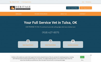 heritagevet.org screenshot