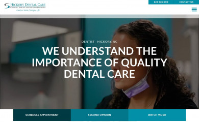 hickorydental.com screenshot
