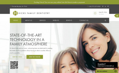 hicksfamilydentistry.com screenshot