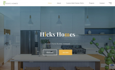 hickshomes.com.au screenshot