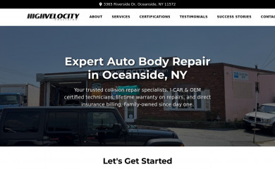 highvelocityautomotive.com screenshot