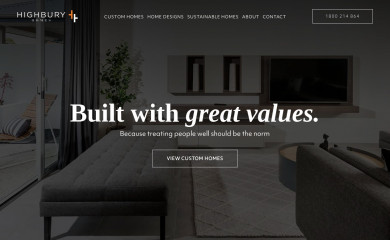 highburyhomes.com.au screenshot