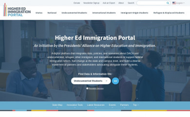 higheredimmigrationportal.org screenshot