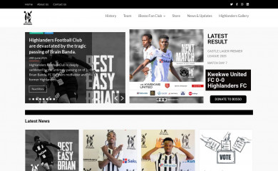 highlandersfc.co.zw screenshot