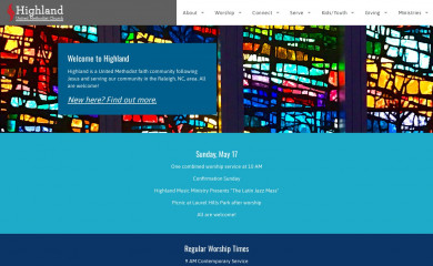 highlandumc.org screenshot