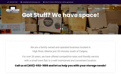 highriverministorage.com screenshot