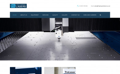 highspeedlasers.co.uk screenshot