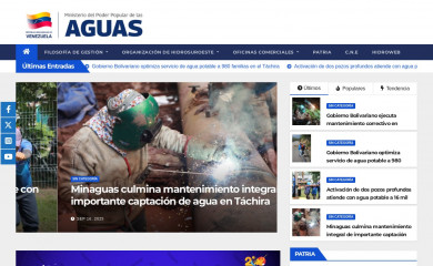 hidrosuroeste.gob.ve screenshot