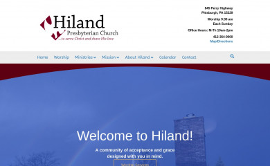 hilandchurch.org screenshot