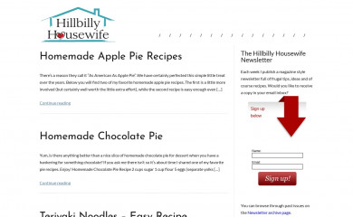 hillbillyhousewife.com screenshot