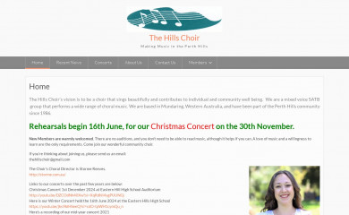 hillschoir.org.au screenshot