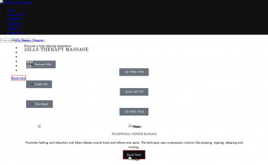 hillstherapymassage.com.au screenshot